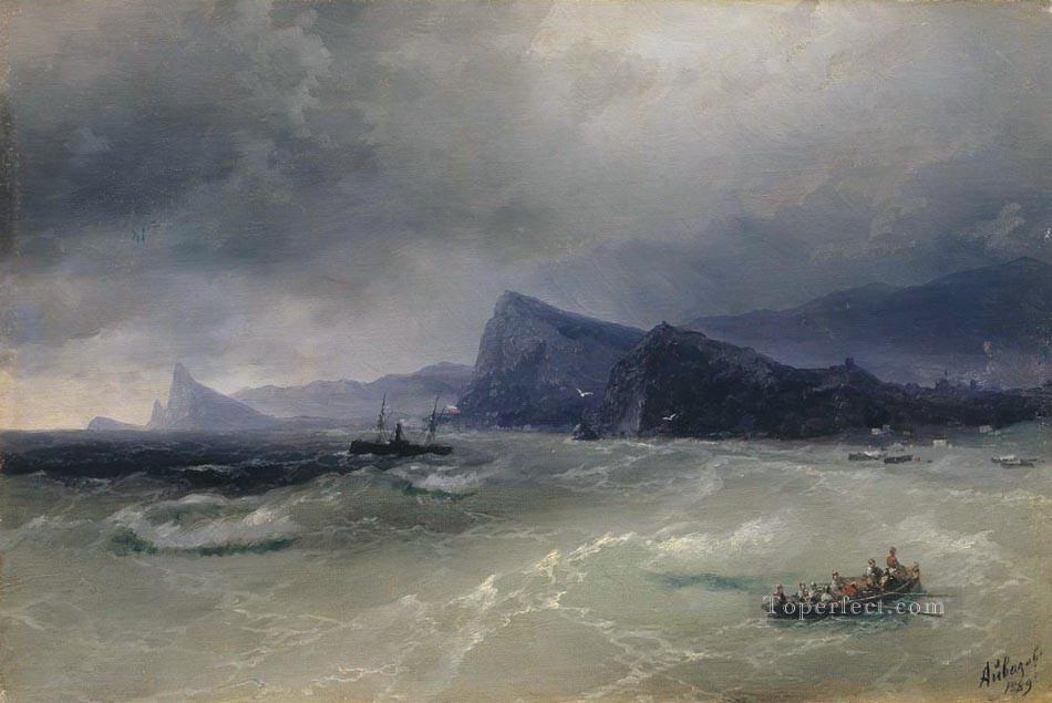 Ivan Aivazovsky sea rocks Seascape Oil Paintings